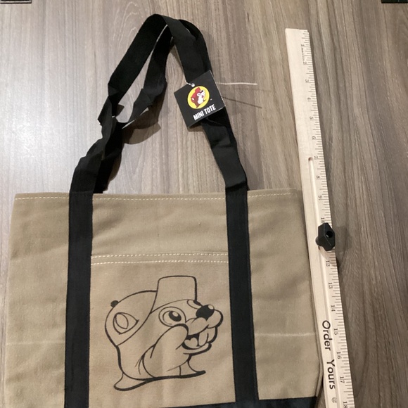 Buc-ee’s Mini Tote Bag New 12x10 Canvas Market Bag Small Reusable Black Bu… - Picture 3 of 4